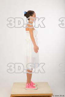 Whole body white dress pink shoes of Leah 0010